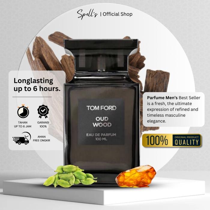 TOM FORD Oud Wood Parfum Premium 1:1 ORIGINAL Quality Parfum Pria Tahan Lama TOM FORD Oud Wood Eau