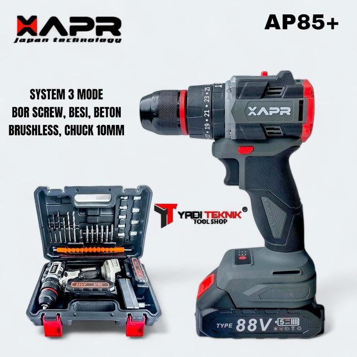 Apr Bor Cordless 88Vf Type Ap85+ 3Mode Keyless Auto Lock Bor Untuk Baja Ringan Plafon Besi Dan Kayu