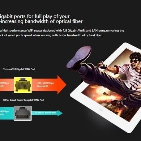 Tenda Ac10U - Ac1200 Mu-Mimo Smart Dual-Band Gigabit Mumimo Tenda Ac10