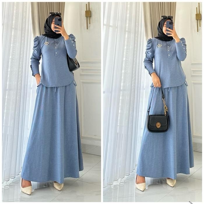 Setrok knit amenna terbaru - Set rok knit amena clarke - SJM