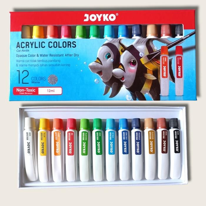 

SALE PROMO CAT ACRYLIC ACRYLIC COLOUR JOYKO 12ML X 12 COLOUR READYY