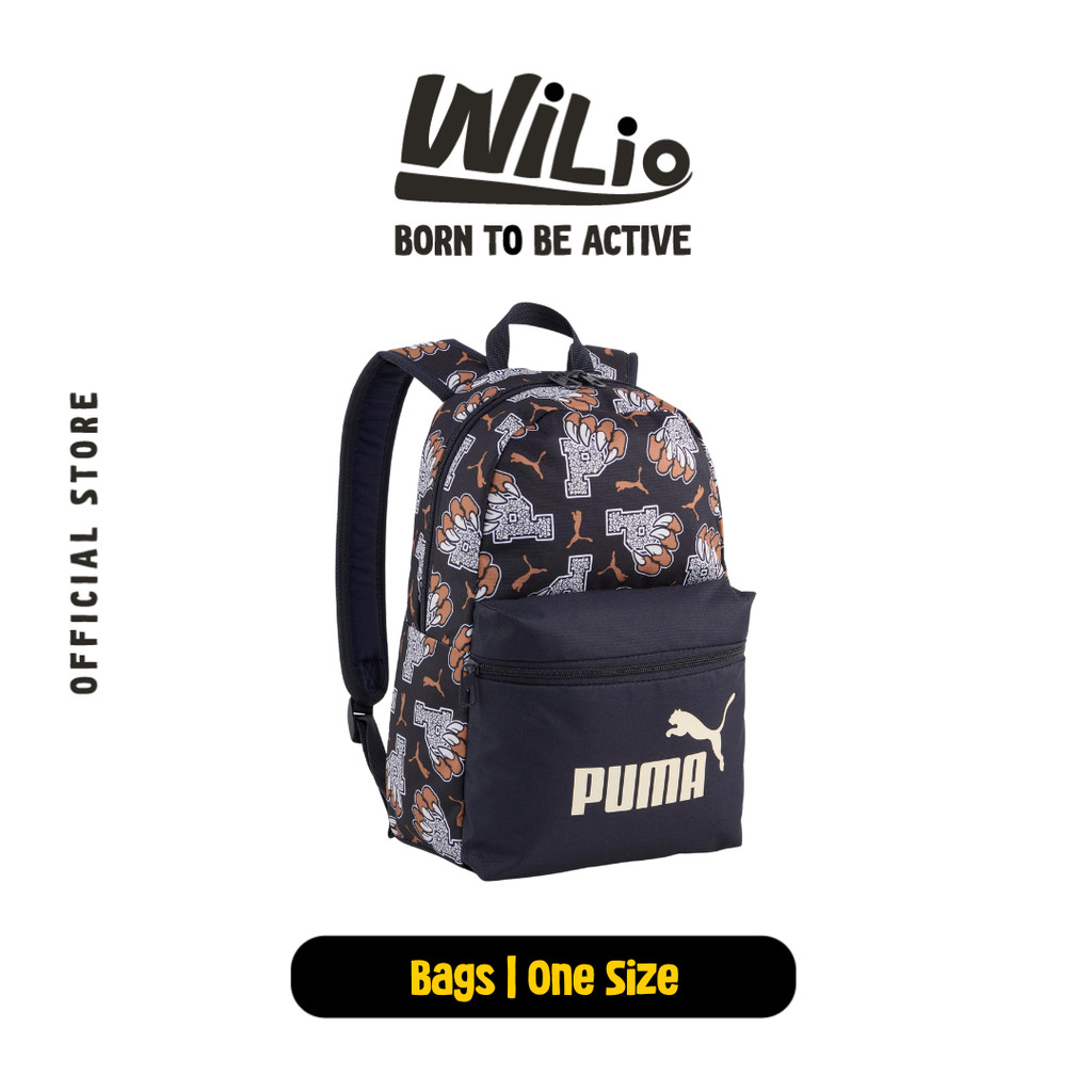 PUMA Phase Aop Small Backpack 09132406 - Tas Ransel Anak (Biru)