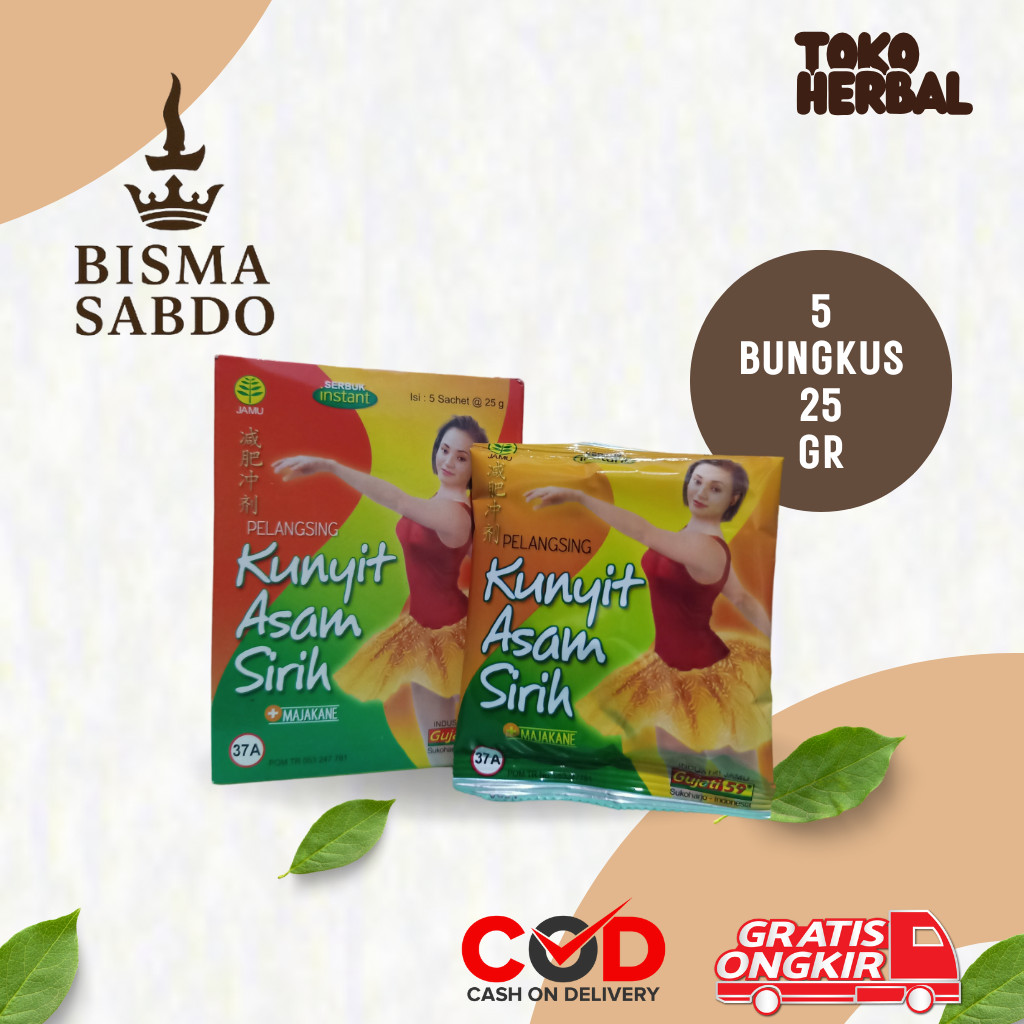

Bisma Sabdo - Kunyit Asam Sirih + Majakane Pelangsing 1 Box Isi 5