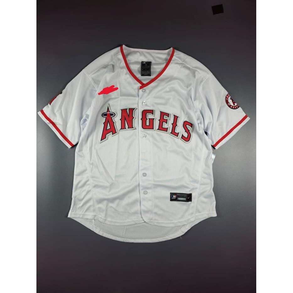 Baju Jersey Baseball MLB Los Angeles Angels Import Quality White