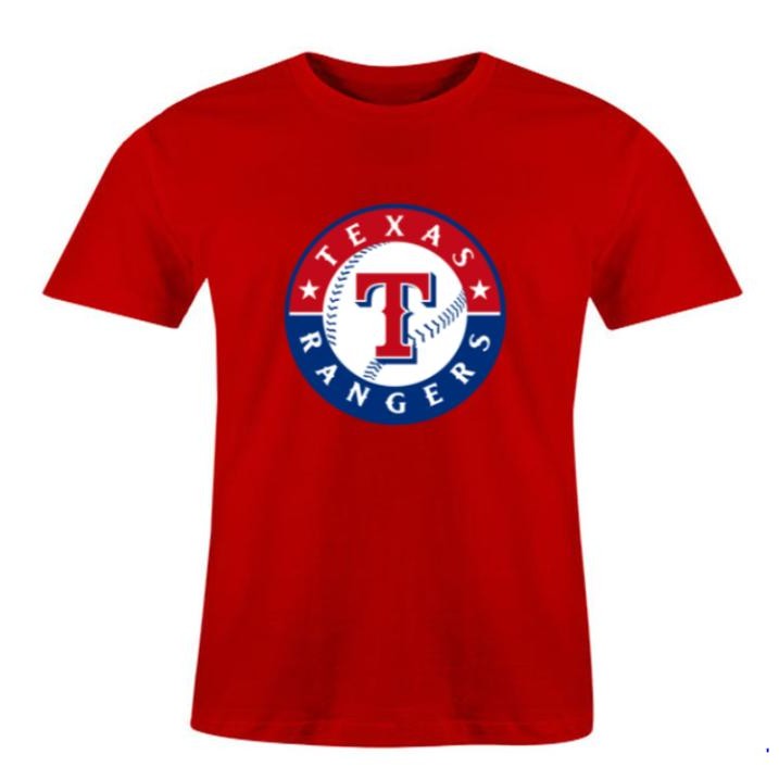 TSHIRT Kaos Pria MLB Baseball Logo Texas Rangers TEX