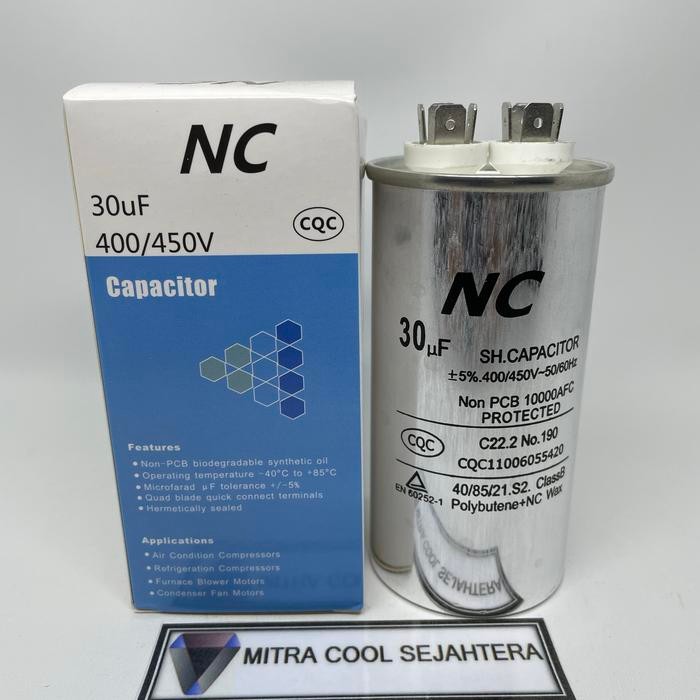 Kapasitor AC 30uf 1PK Panasonic Sharp Daikin Dll NC Original