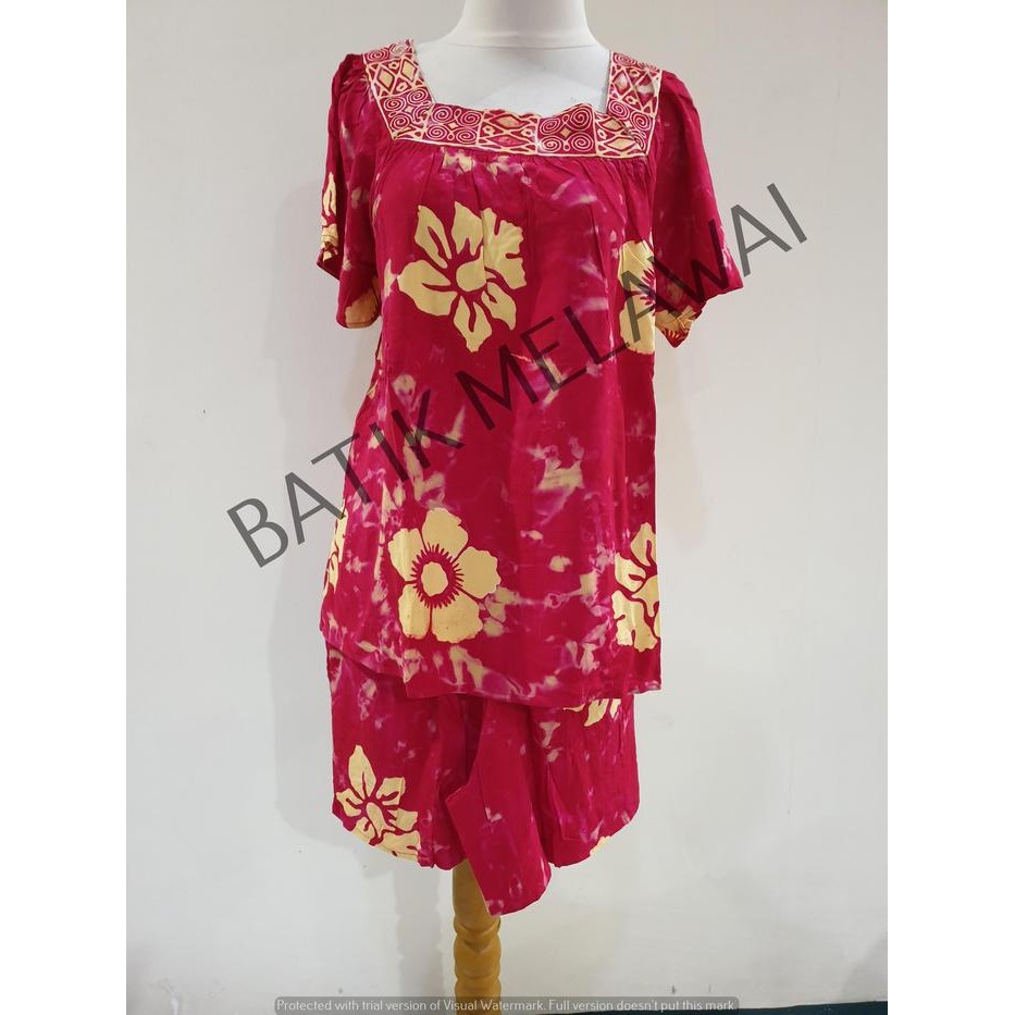 Setelan Batik PREMIUM SUNAN ORI celana pendek tangan pendek Rahlan