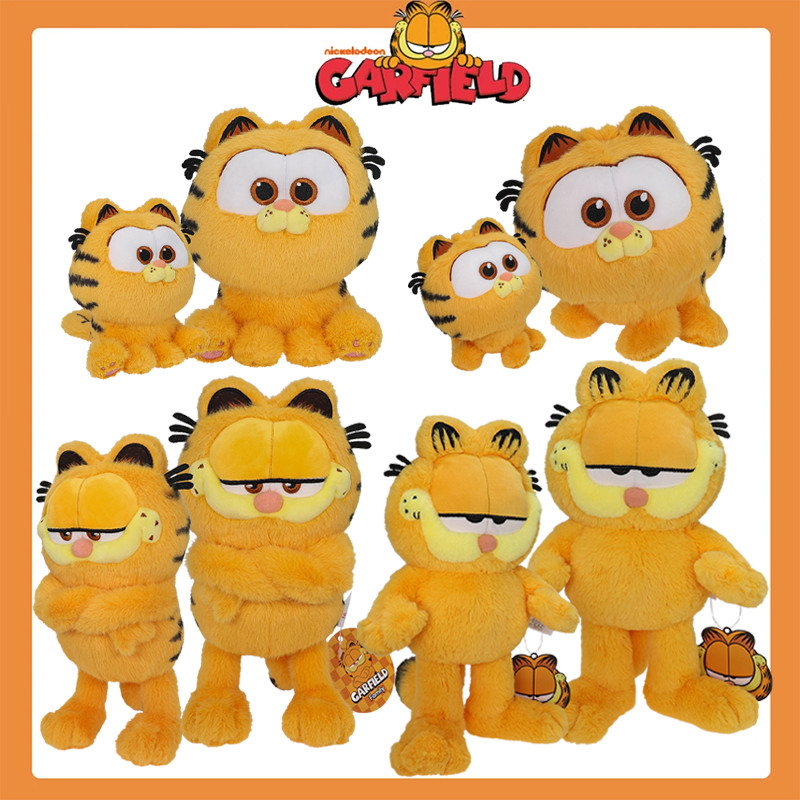 Original Garfield Family Kawaii Soft Plush Toys Cartoon Garfield Cat Odie Stuffed Animals Peluche
