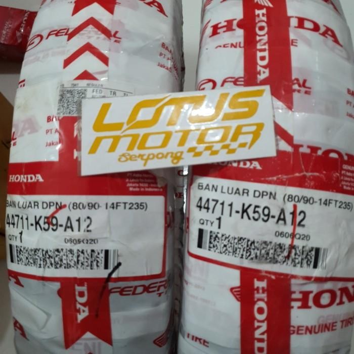 Ban AHM Federal 80/90-14 Tubless Depan motor Beat,Vario