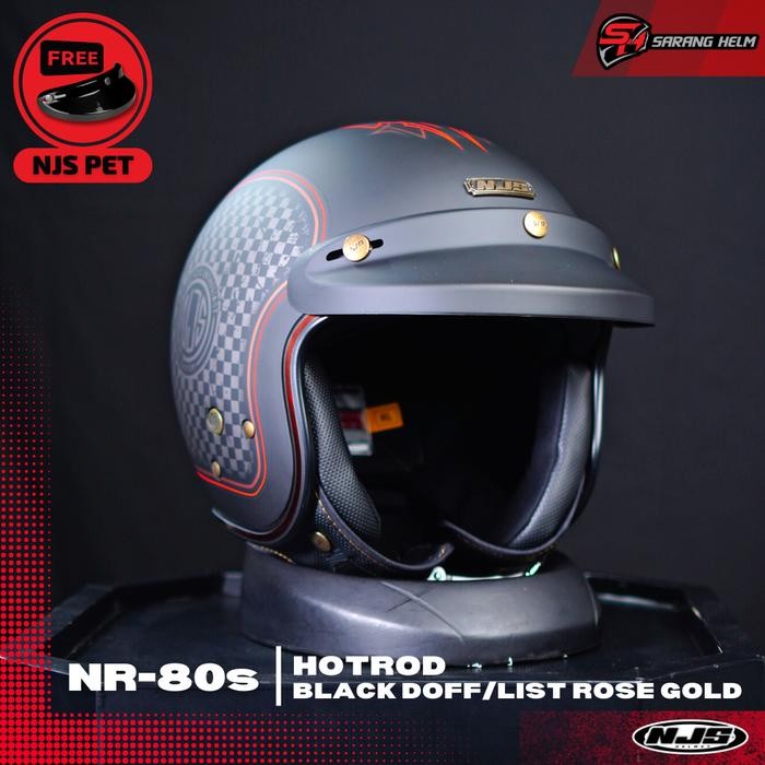 NJS NR80's Hotrod - Helm Retro NJS NR80S NJS NR NR Hotroad Motif Hotroad NJS Bogo Helm Bogo Bogo