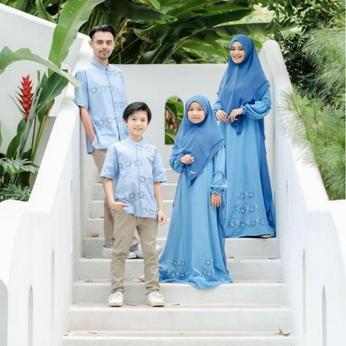 BEST SELLER Althaff Nurida Baju Muslim Sarimbit Keluarga Bordir Azmi Series