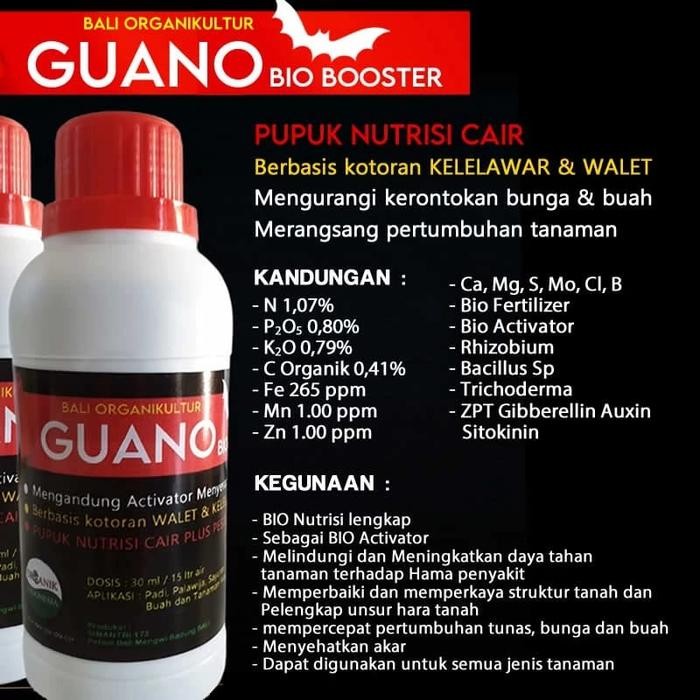 Terang Tani Pupuk Organik Cair Guano Bio Booster 250Ml Poc Kotoran Kelelawar&Walet
