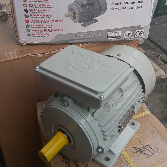 DINAMO ELEKTRO MOTOR 2 HP PUTARAN LAMBAT 1 PHASE TANIKA