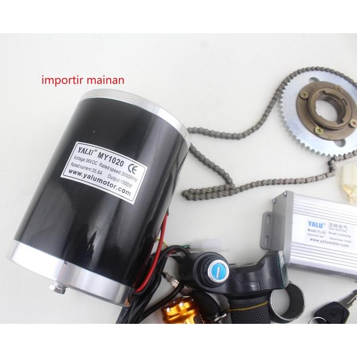 KIT SEPEDA LISTRIK YALU MY1020 36V 1000W BRUSH MOTOR DC GOKART ATV