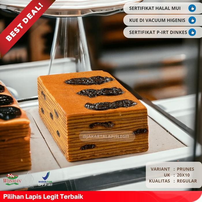 

(KUALITAS REGULER) KUE LAPIS LEGIT 20x10 PRUNES WISMAN 100% HALAL PLUM