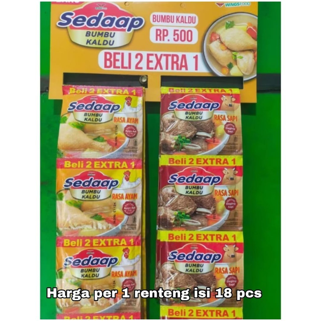 

Sedaap bumbu kaldu AYAM renteng 18pcs