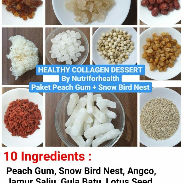 

(Kecil) Snow Bird Nest + Peach Gum Collagen Dessert