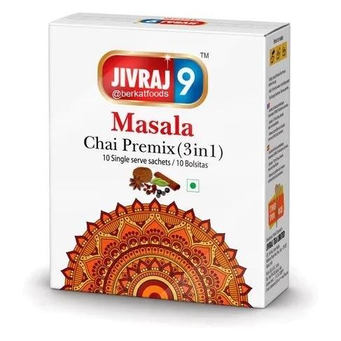 

Jivraj 9 Masala Chai Premix Instant Tea / Teh Rempah Mix India Sachets Termurah