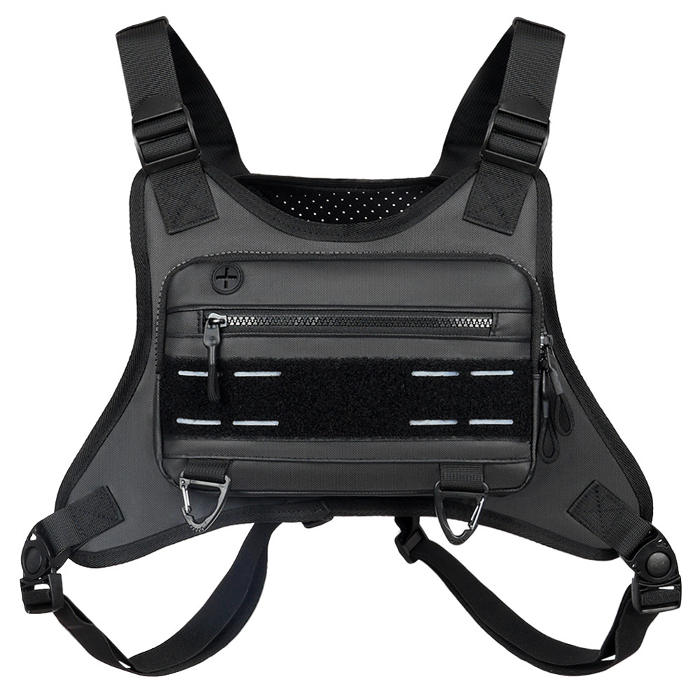 

Sports Chest Bag Lightweight Front Chest Pack Running Vest Bag Hip Hop Streetwear Large Capacity