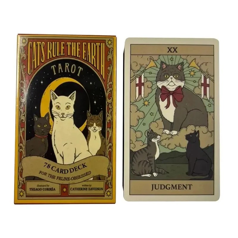 

1Pcs Deck Tarot Cats Rule Earth tarot cards A 78 Oracle English Visions Divination Edition Deck