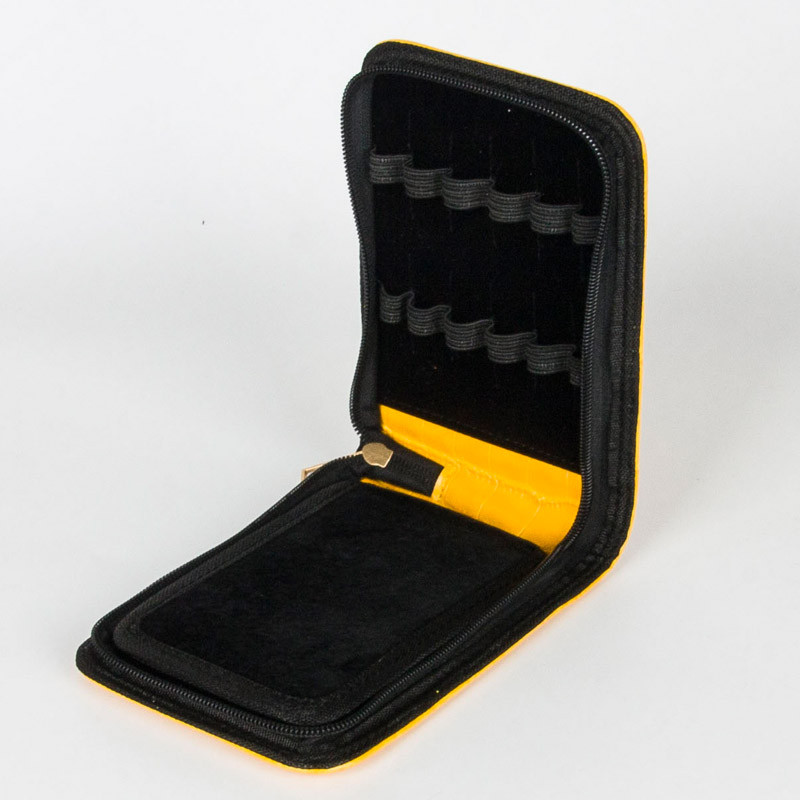 

New Fountain Pen/Roller Pen Black Color PU Leather Zipper Case for 12 Pens hot selling Pen Bag