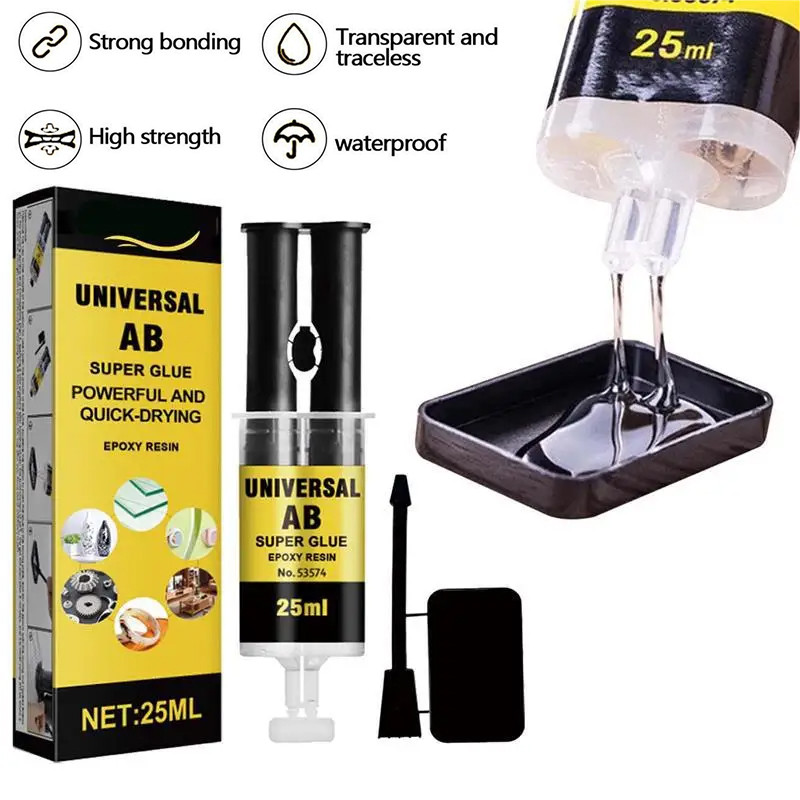

Super AB Adhesives Strong Liquid Epoxy Resin Adhesive Metal Glass Ceramics Wood Repair Glue