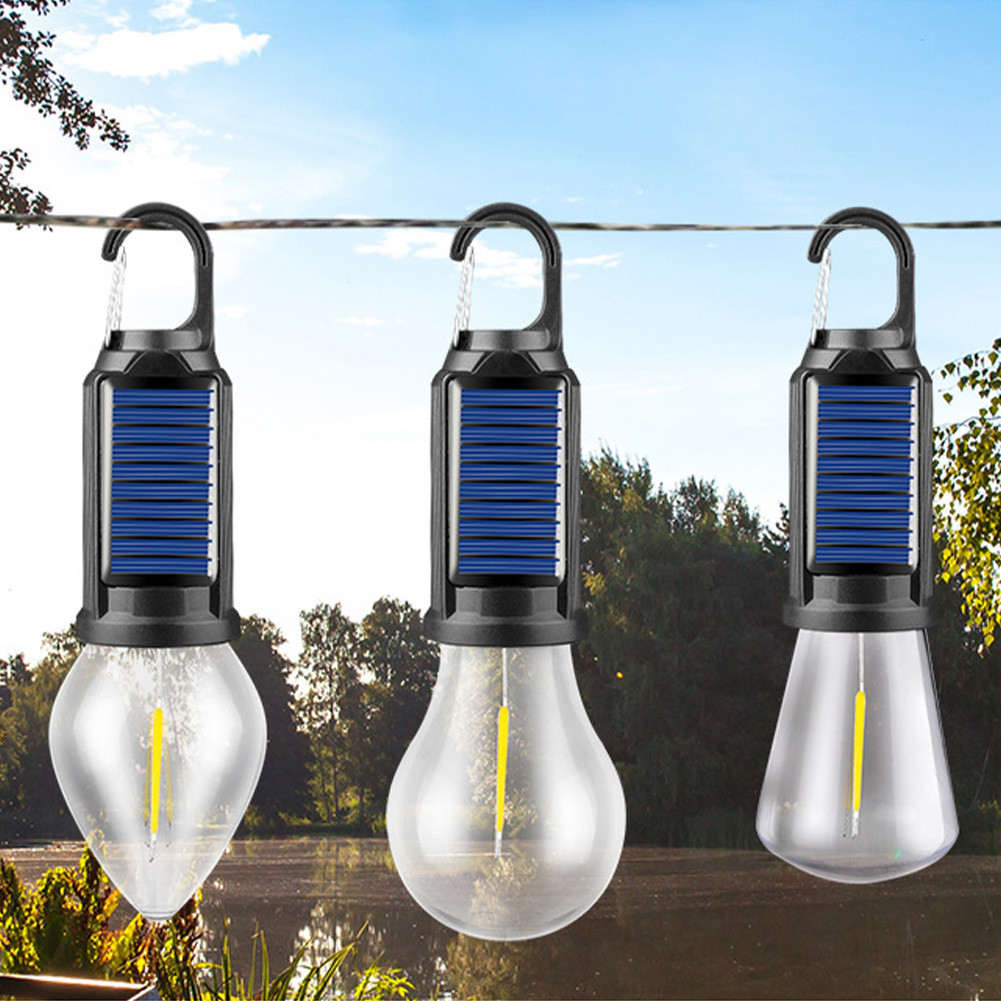

Solar Powered LED Camping Lamp with Hook LED Lighting Lantern USB Charging Outdoor Tent Light