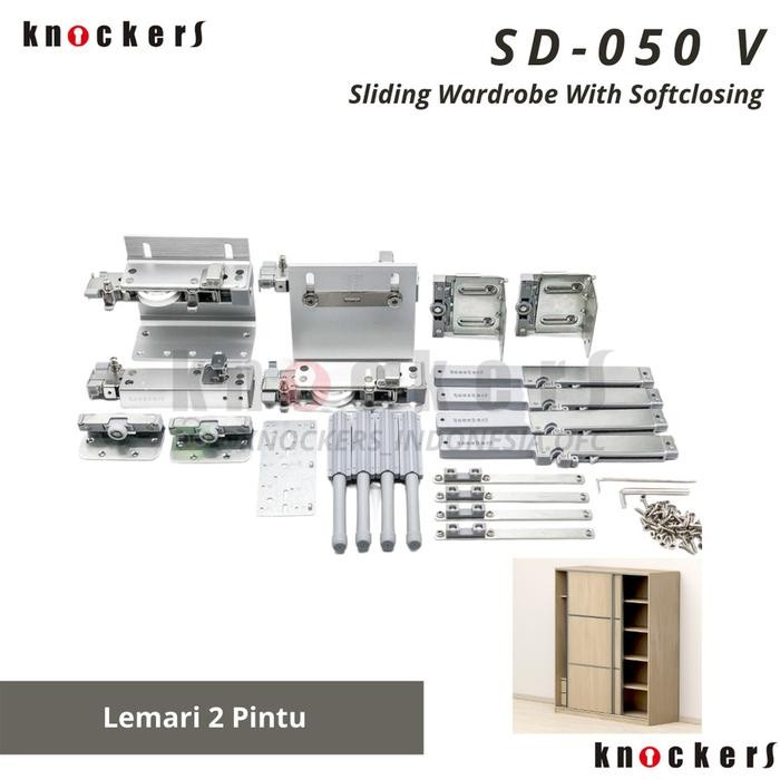 SLIDING WARDROBE WITH SOFT CLOSE / SD-050 V / KNOCKERS INDONESIA