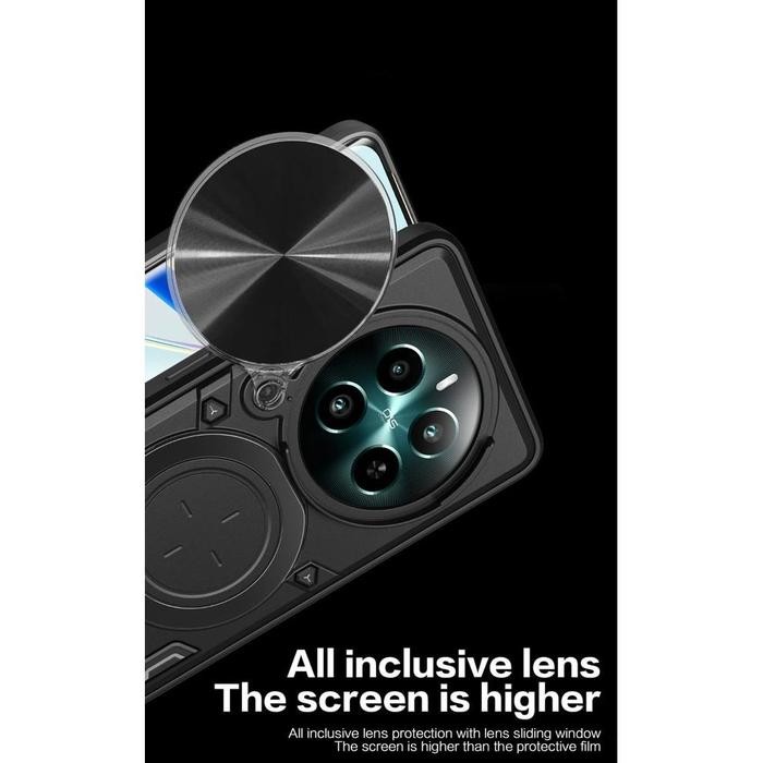 CASE FOR REALME 13 4G MAGNETIC CAMERA SLIDE 360 RING STAND SOFTCASE
