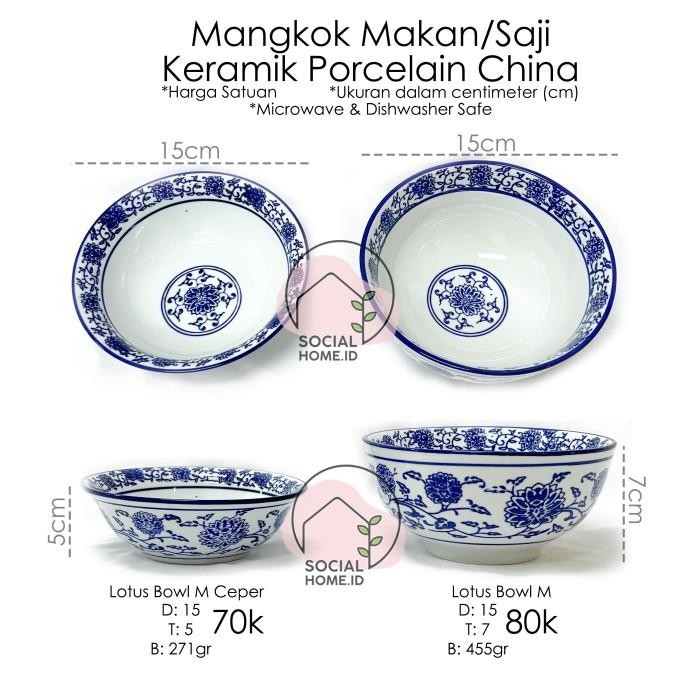 [Allthebest] Tray Mangkok Mangkuk Nampan Saucer Makan Keramik China Porcelain Motif