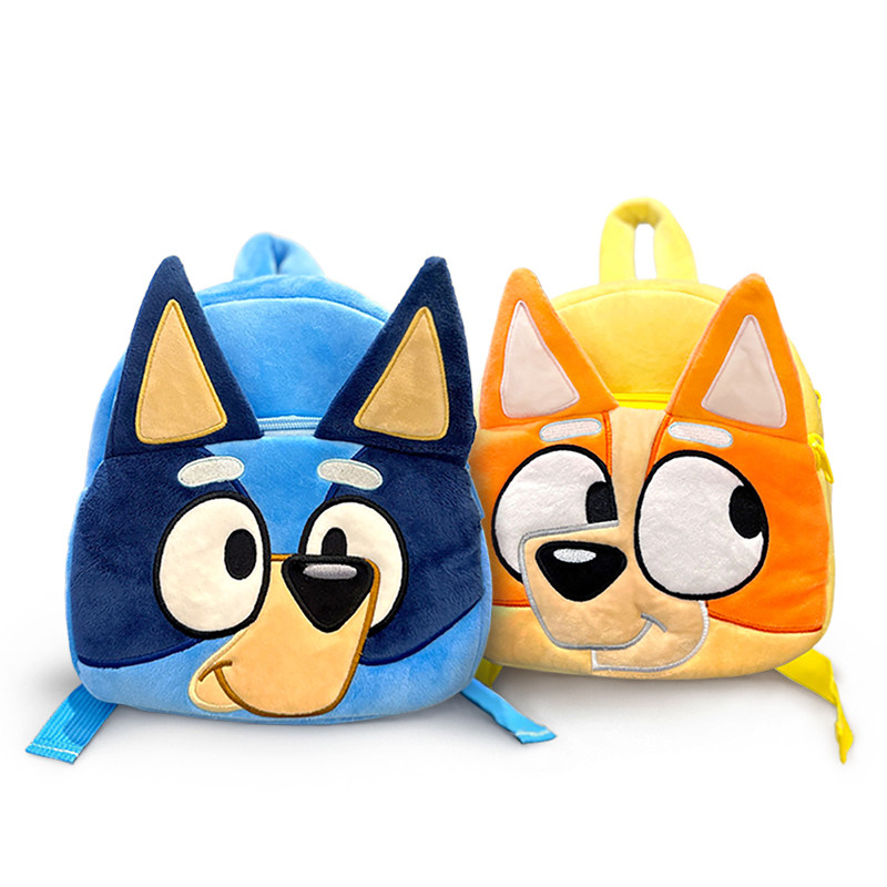 

Bluey Anime Plush Backpack For Children Family Cosplay Bluey And Bingo Dog Cartoon Cute Kids Schoolbag Snack Storage Bag