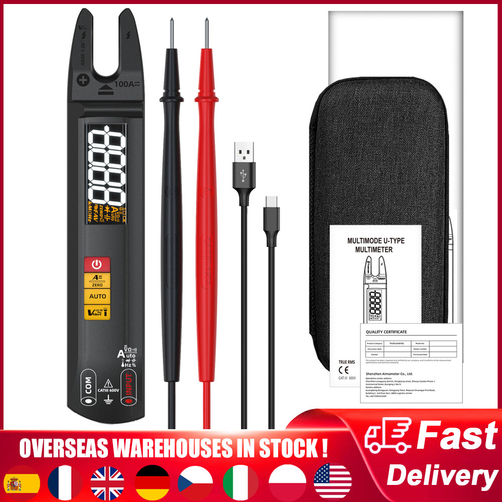 BSIDE 3 in 1 Digital Multimeter Clamp Meter Electrical Test Pen 6000 Counts True RMS 0.5-100A Automa