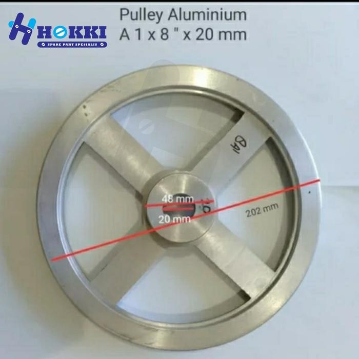 PULLEY ALUMUNIUM UKURAN 8 INCH