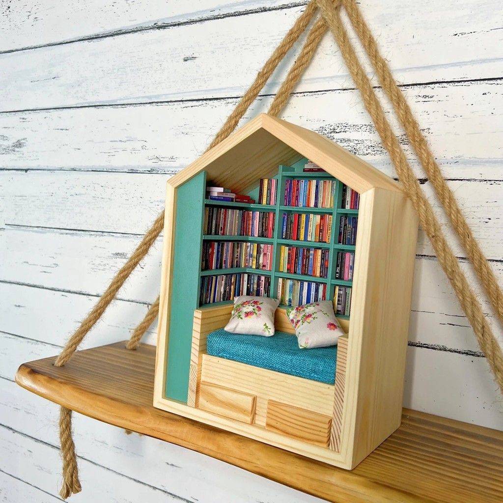 Miniature Bookshelf Ornament Beautiful Anxiety Relief Bookshelf Innovative Exquisite Handcrafted