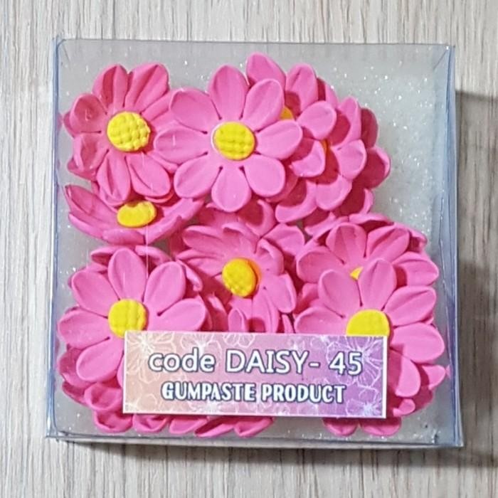 

(Allthebest) gumpaste bunga daisy- 45 warna pink tua