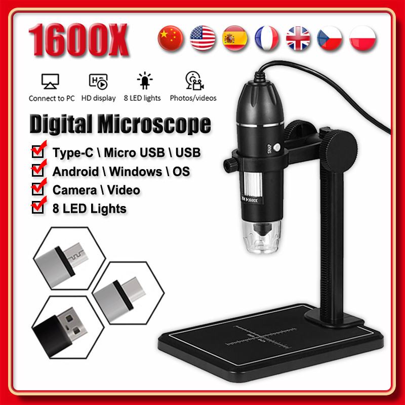 1600X Digital Microscope for Soldering USB Electronic Microscope for