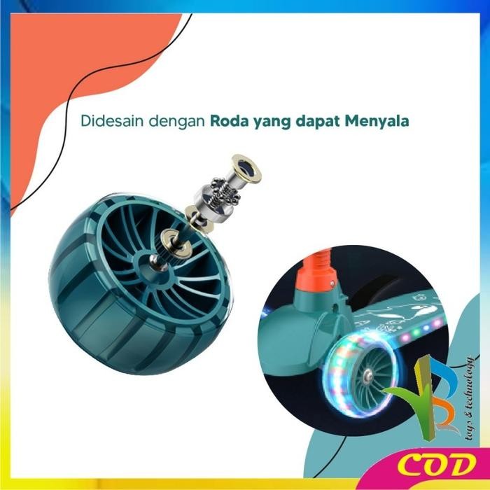 Skuter Kickboard Scooter Kick Board Otoped Sepeda Duduk Roda 3 2in1 Sekuter Anak