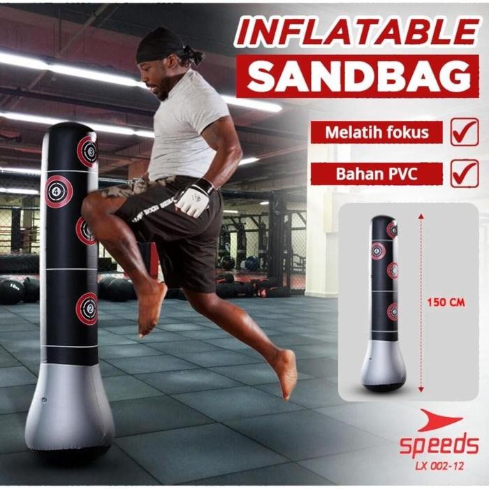 SPEEDS Samsak Boxing Samsak Beladiri Samsak Angin Tinju Samsak Punching Berdiri Bag Portable 002-12