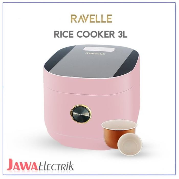 Ravelle Rice Cooker Digital Low Carbo 3 Liter Panci stainless