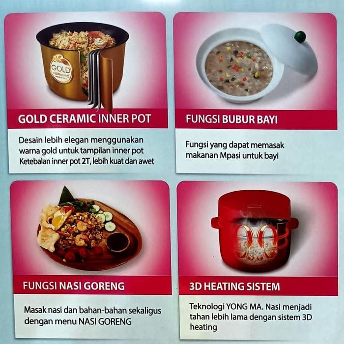 YONGMA : RICE COOKER MAGIC COM MINI DIGITAL 1,3 LT YONG MA SMC 8055