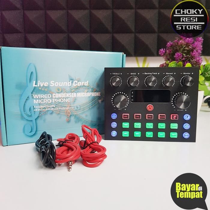 (Allthebest) CENTECHIA Sound Card Bluetooth Amplifier Live Broadcast V8S -