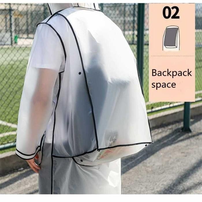 (Allthebest) Jas Hujan Korea Transparan Pria Wanita Mantel Hujan Ponco Dewasa
