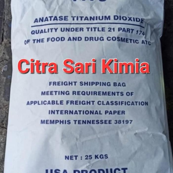 

Titanium Dioxide / Opaque White / Tio2 Foodgrade 1 Zak 25 Kg Gratis Ongkir