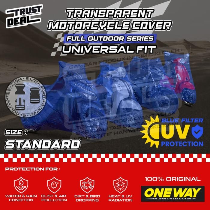 Cover Sarung Motor Plastik Anti Air BLUE FILTER Mio Vario Fazzio Beat