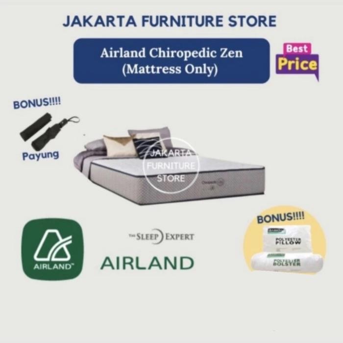 Promo Spring Bed Airland Chiropedic Zen (Mattress Only) Uk. 180x200
