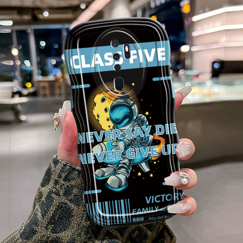 Casing Hp Untuk OPPO A5 2020 A9 2020 Case Krim gelombang cntik Softcase Silikon Kesing Nasa astronot
