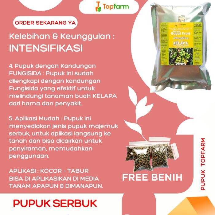 Pupuk Kelapa Serbuk - Pupuk Penyubur Tanaman Kelapa / Pelebat Buah Pohon Kelapa / Pembesar Buah
