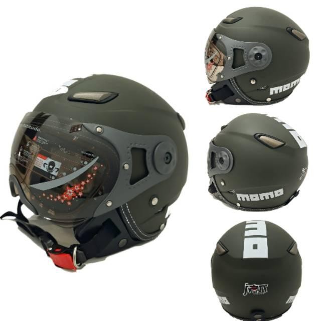 (Allthebest) Helm Jpn Momo Pilot Army Dof