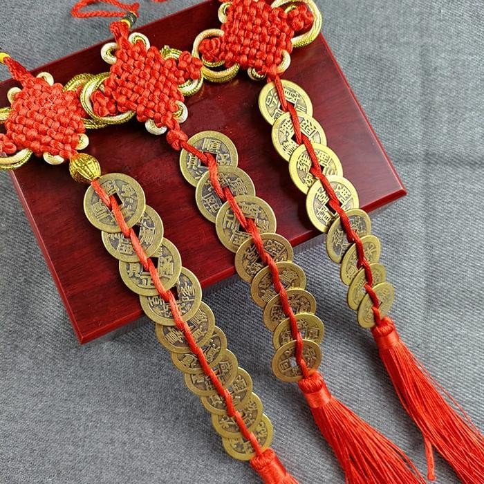 Terlaris Koin Coin Keberuntungan Fengshui Ikat 6 Pembawa Rejeki