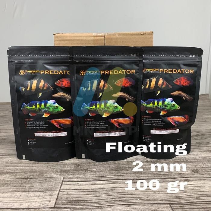 PELET IKAN PREDATOR PREMIUM 88 PREDATOR 100GR FLOATING